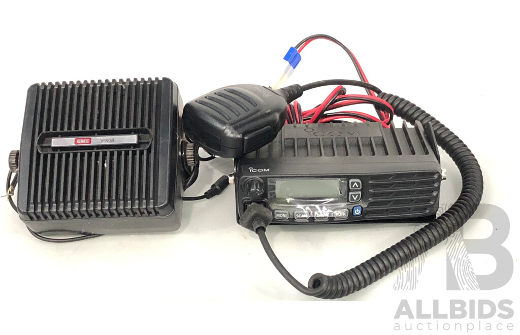 1663368 · Icom IC-410 Pro  80 Channel UHF CB Transceiver and GME External Speaker
