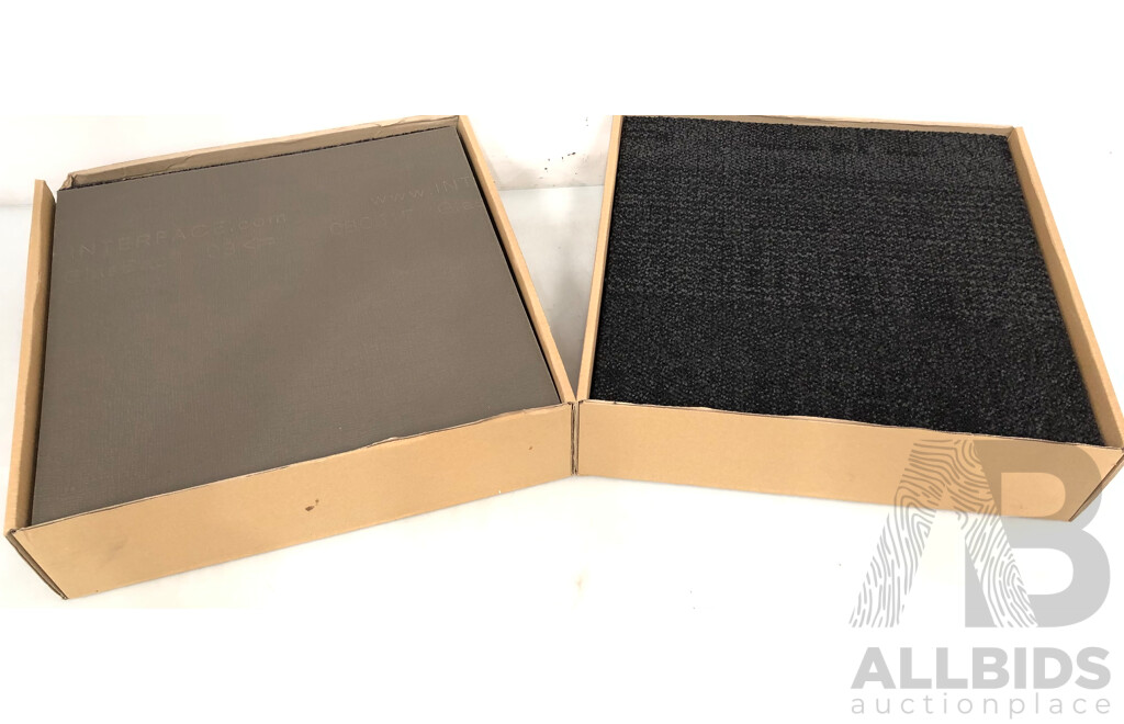 Interface 500mm Square Commercial Carpet Tiles - 9 Square Meters - New