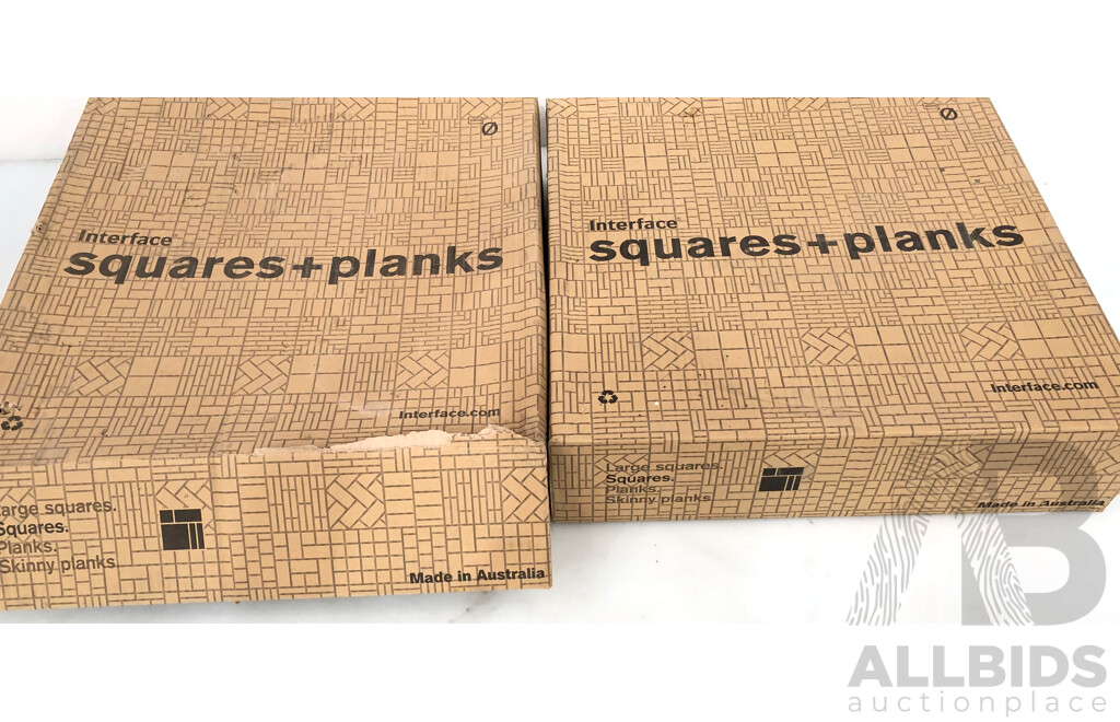 Interface 500mm Square Commercial Carpet Tiles - 9 Square Meters - New