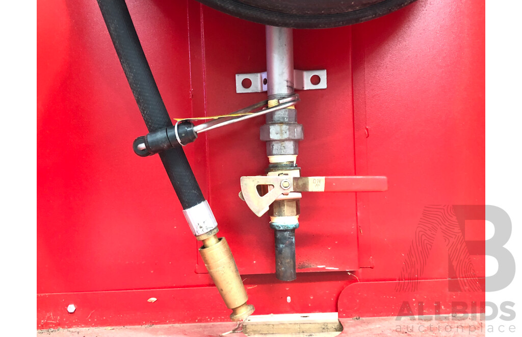 FlameStop Fire Hose with Reel, Plumbing and Cabinet
