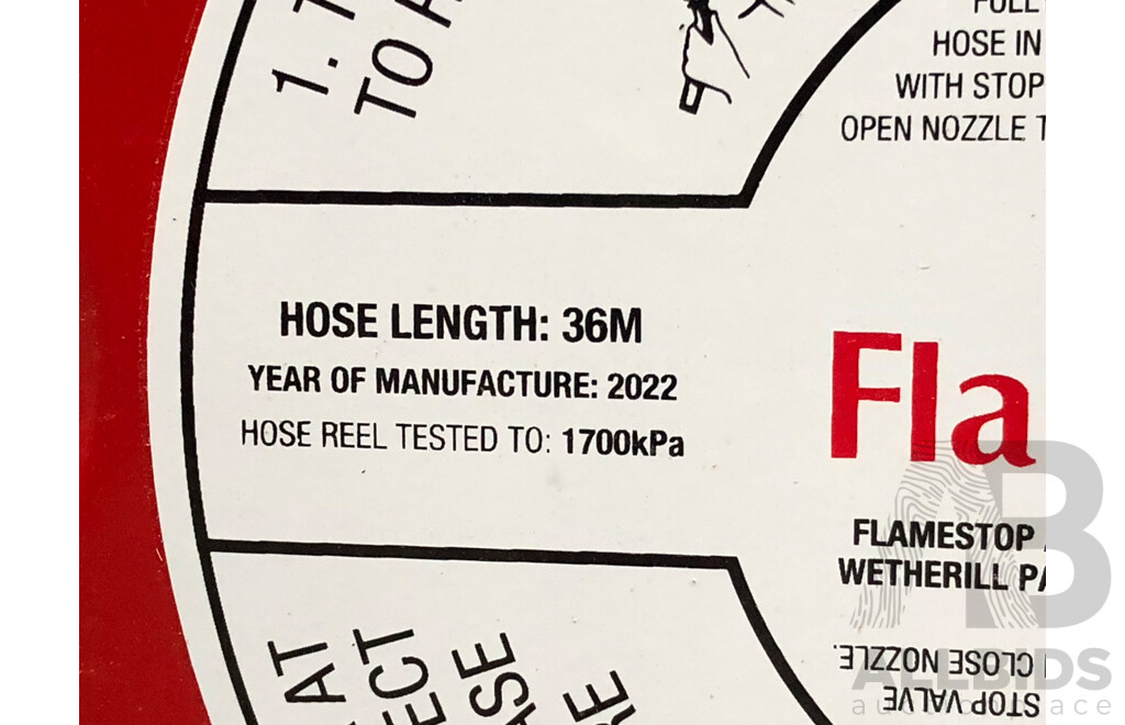 FlameStop Fire Hose with Reel, Plumbing and Cabinet