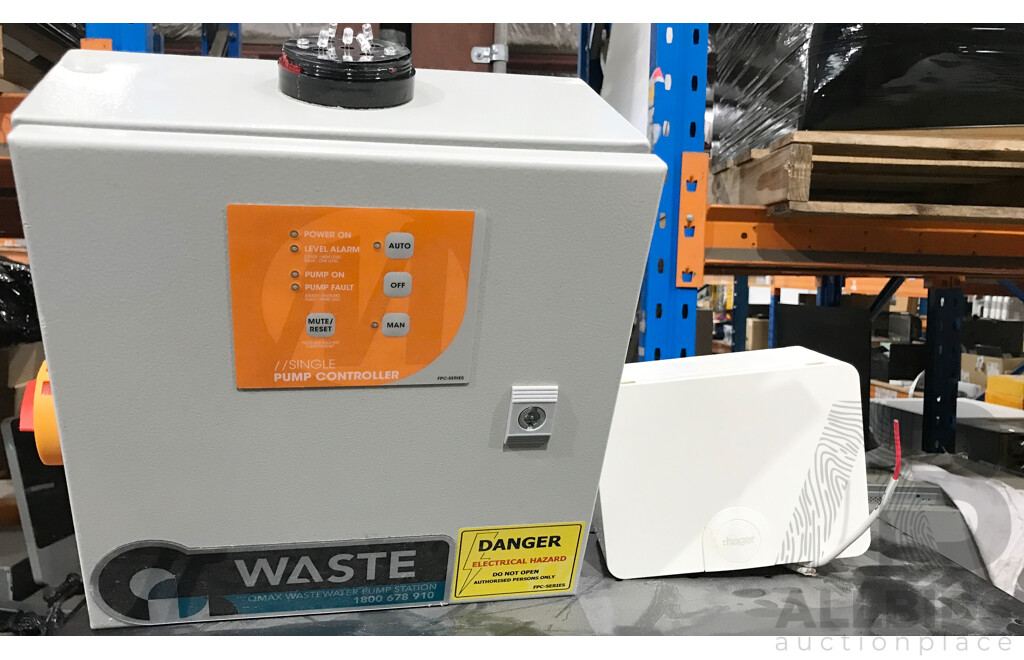 Pair of Network Cabinets and Qmax Wastewater Pump Station