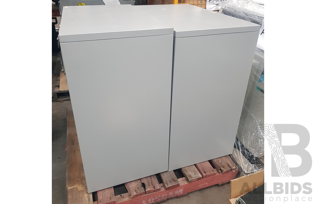 Schiavello Tambour Door Cabinets - Lot of 2