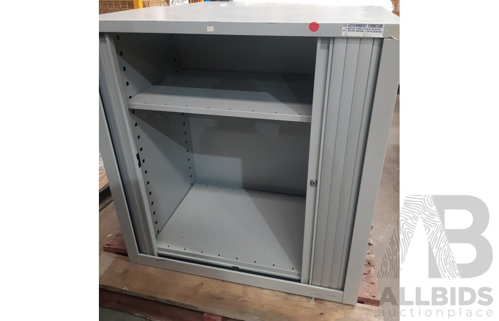Schiavello Tambour Door Cabinets - Lot of 2