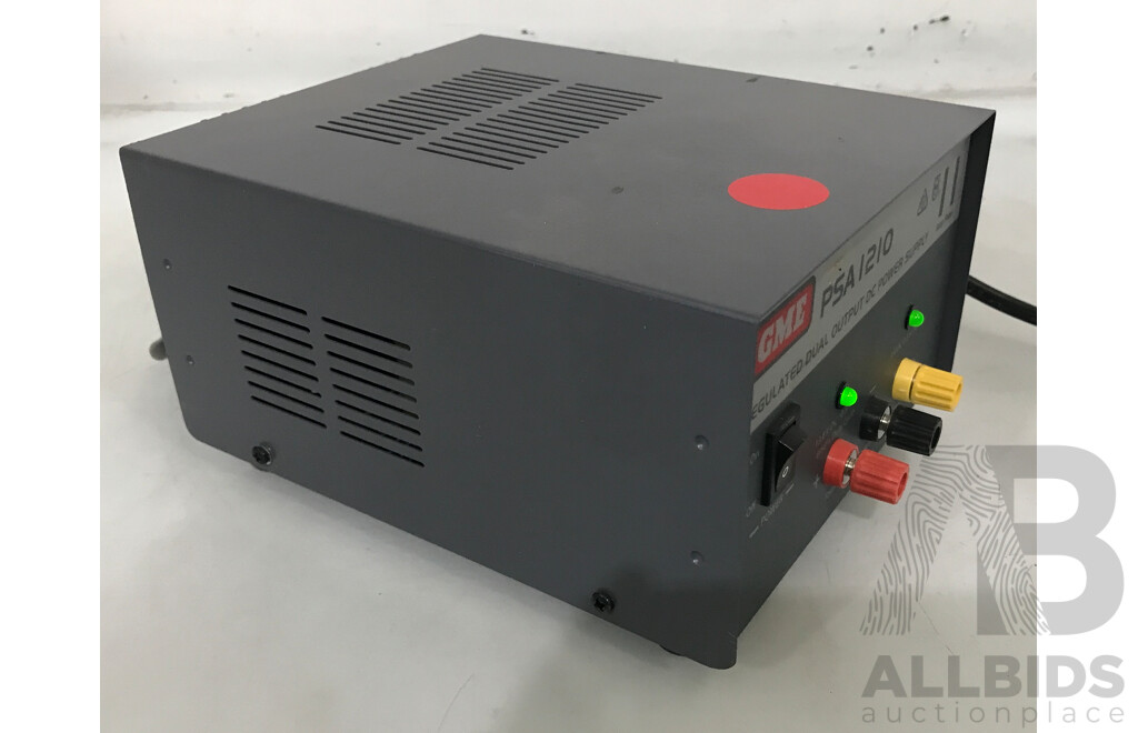 GME (PSA 1210) Regulated Dual Output DC Power Supply