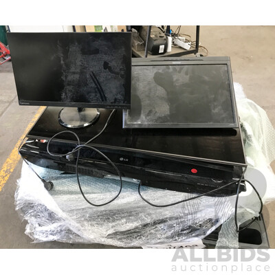 Pallet Lot of Assorted TVs and Monitors