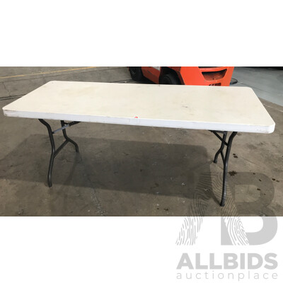 Lifetime Light Commercial Bi-Fold Blow Moulded Table - Lot of 2