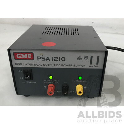 GME (PSA 1210) Regulated Dual Output DC Power Supply