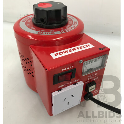 Powertech Variac SRV-5 Variable Laboratory Autotransformer