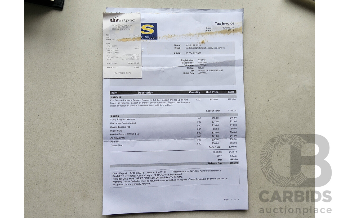 2/2009 Volkswagen Golf 2.0 TDI 1K MY09 5d Hatchback Silver 2.0L