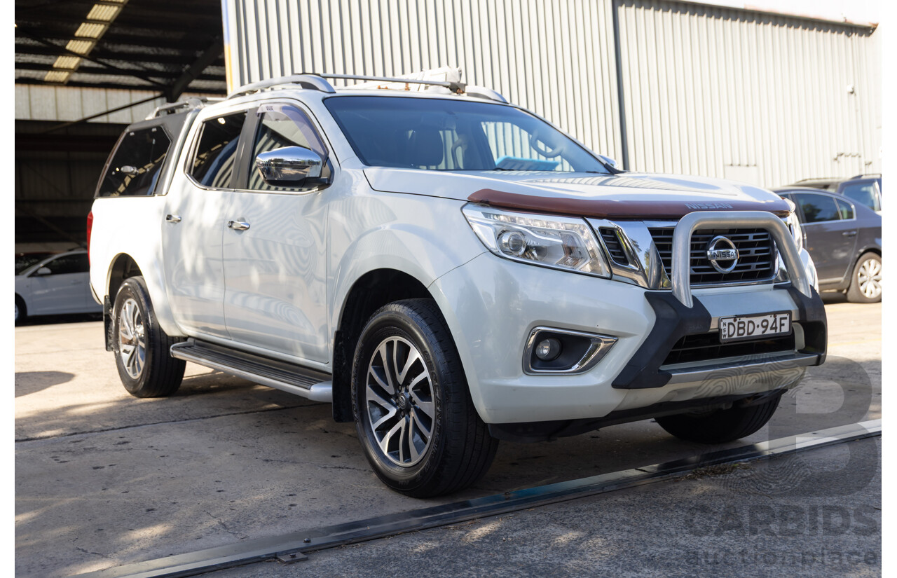 9/2015 Nissan Navara ST-X NP300 D23 (4x4 )Dual Cab Utility White Turbo Diesel 2.3L
