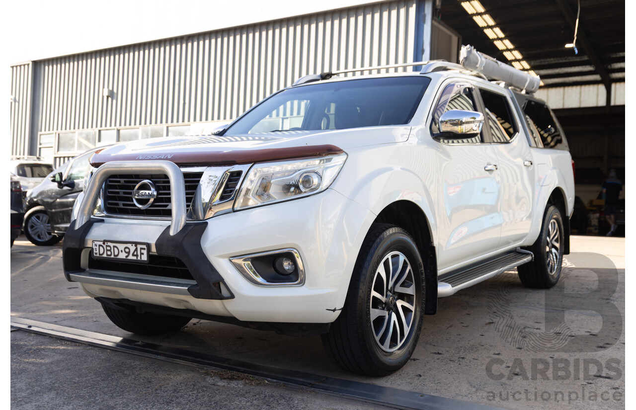 9/2015 Nissan Navara ST-X NP300 D23 (4x4 )Dual Cab Utility White Turbo Diesel 2.3L