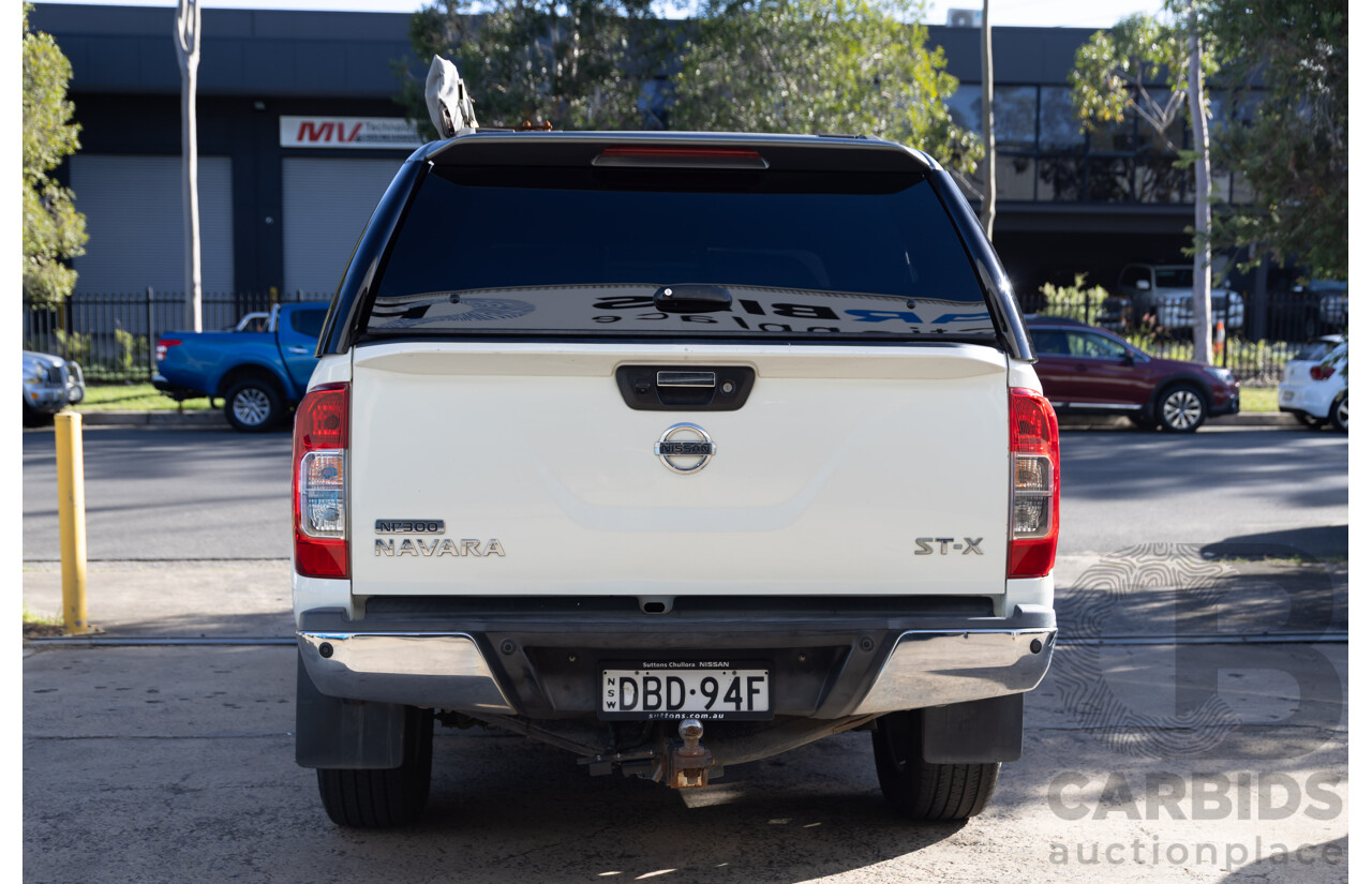 9/2015 Nissan Navara ST-X NP300 D23 (4x4 )Dual Cab Utility White Turbo Diesel 2.3L