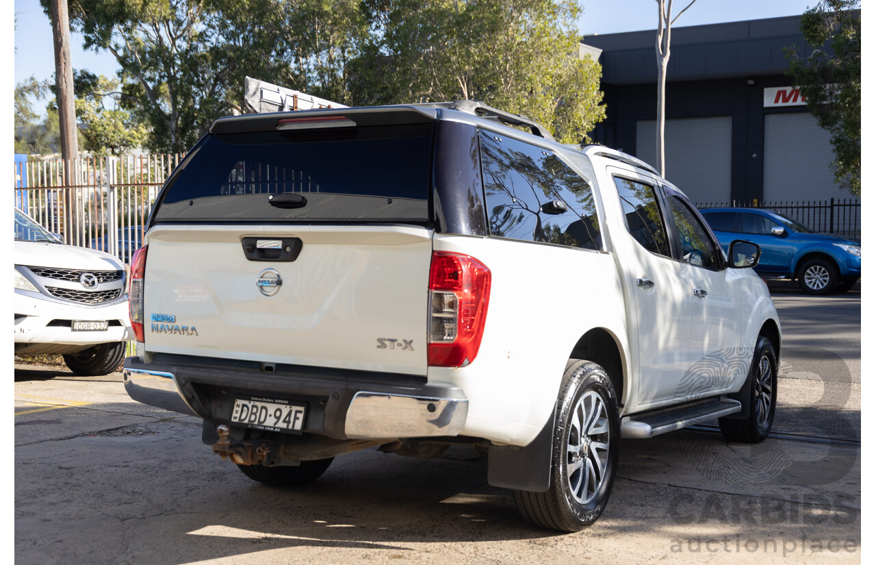 9/2015 Nissan Navara ST-X NP300 D23 (4x4 )Dual Cab Utility White Turbo Diesel 2.3L