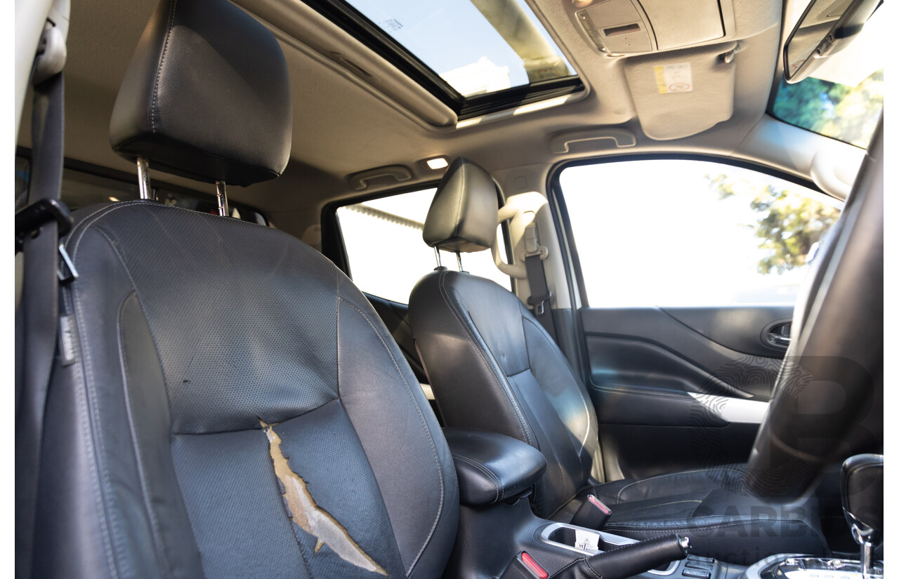 9/2015 Nissan Navara ST-X NP300 D23 (4x4 )Dual Cab Utility White Turbo Diesel 2.3L