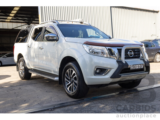 9/2015 Nissan Navara ST-X NP300 D23 (4x4 )Dual Cab Utility White Turbo Diesel 2.3L