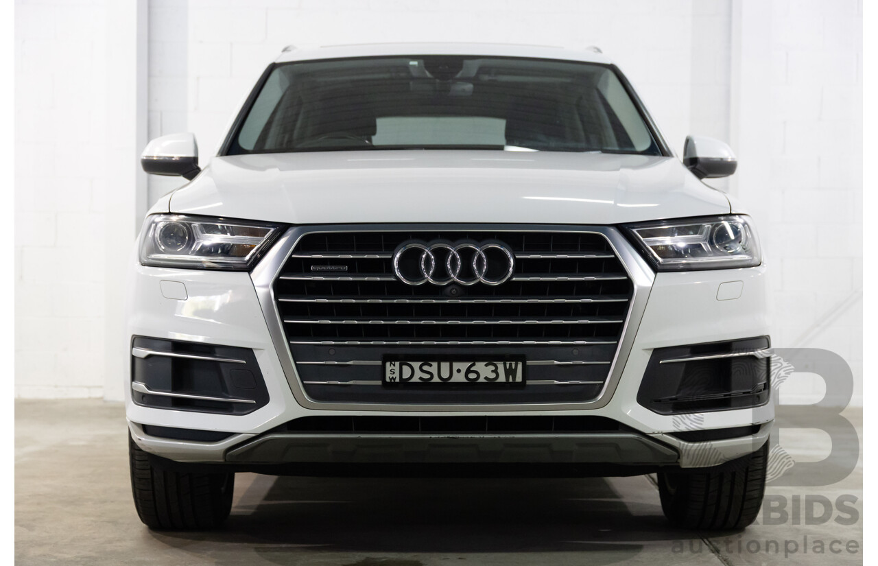 12/2017 Audi Q7 3.0 TDI Quattro (200 kW AWD) 4M MY18 4d Wagon Glacier White Metallic Turbo Diesel V6 3.0L