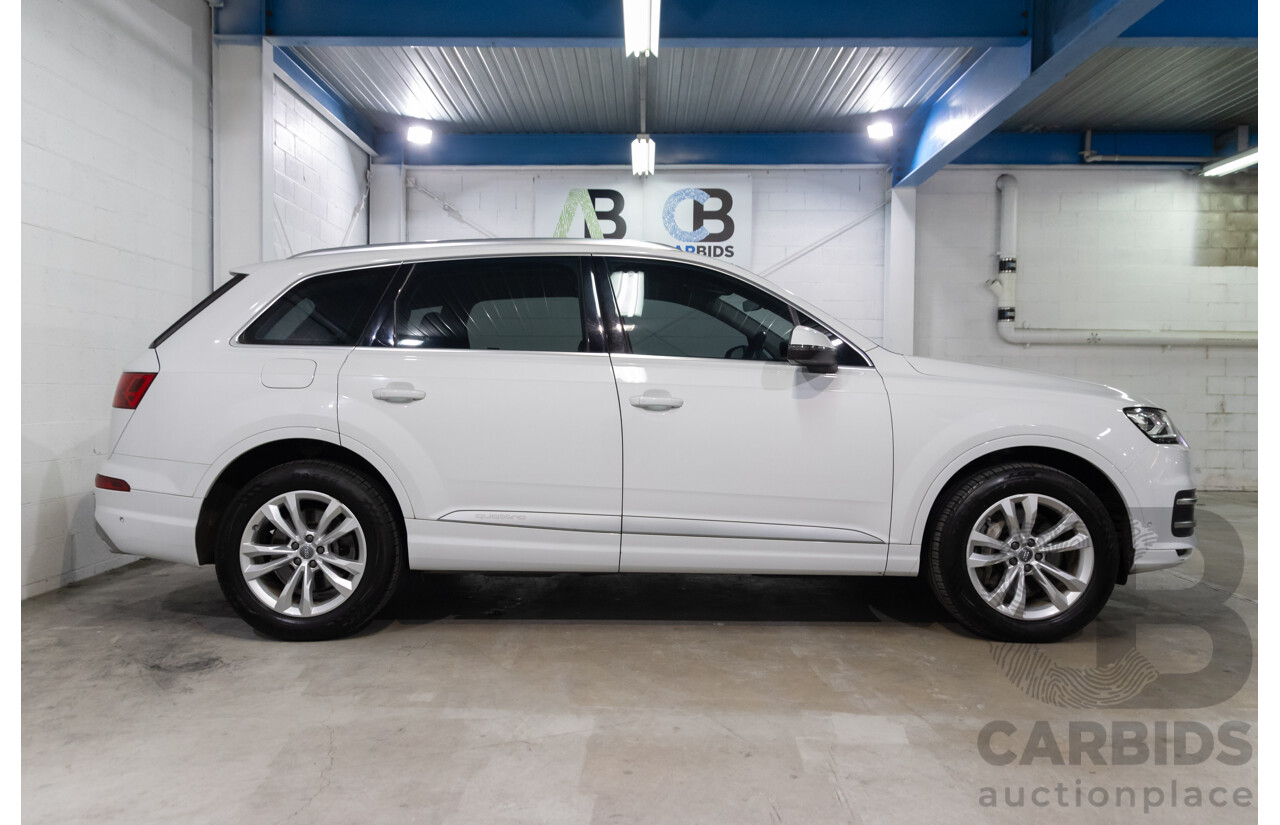 12/2017 Audi Q7 3.0 TDI Quattro (200 kW AWD) 4M MY18 4d Wagon Glacier White Metallic Turbo Diesel V6 3.0L