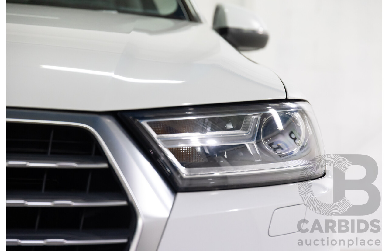 12/2017 Audi Q7 3.0 TDI Quattro (200 kW AWD) 4M MY18 4d Wagon Glacier White Metallic Turbo Diesel V6 3.0L