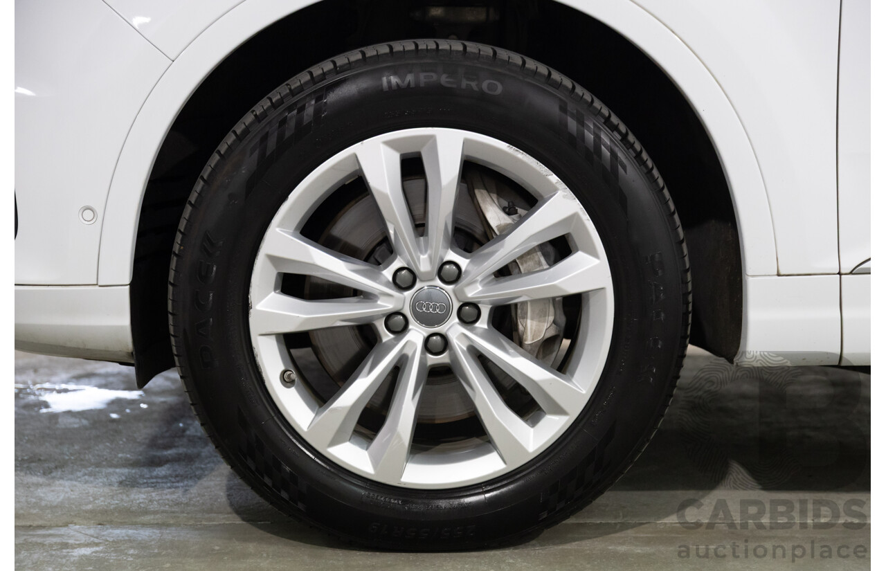 12/2017 Audi Q7 3.0 TDI Quattro (200 kW AWD) 4M MY18 4d Wagon Glacier White Metallic Turbo Diesel V6 3.0L