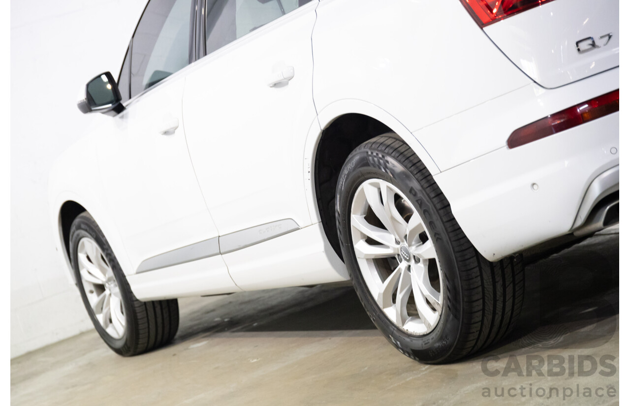 12/2017 Audi Q7 3.0 TDI Quattro (200 kW AWD) 4M MY18 4d Wagon Glacier White Metallic Turbo Diesel V6 3.0L