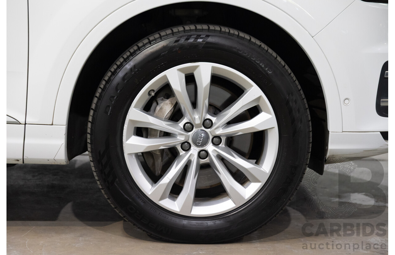 12/2017 Audi Q7 3.0 TDI Quattro (200 kW AWD) 4M MY18 4d Wagon Glacier White Metallic Turbo Diesel V6 3.0L