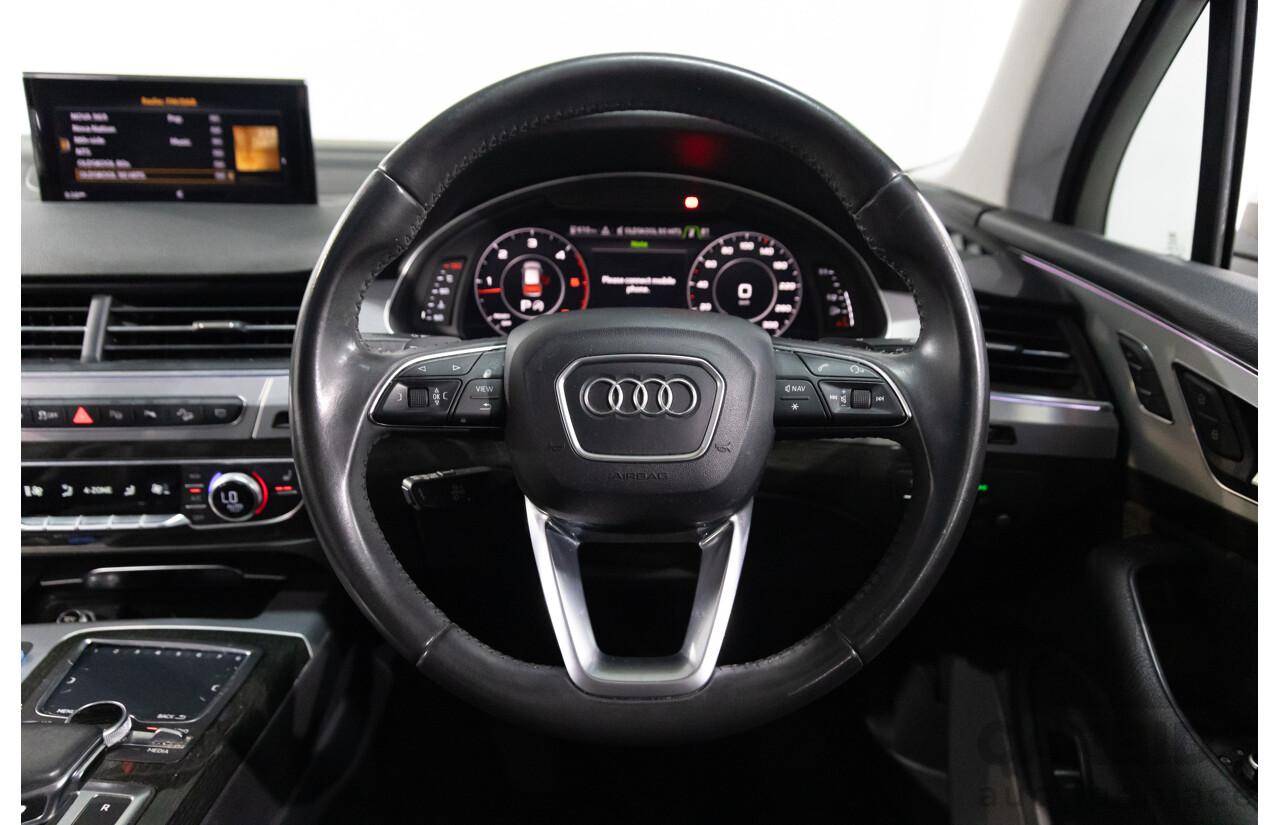 12/2017 Audi Q7 3.0 TDI Quattro (200 kW AWD) 4M MY18 4d Wagon Glacier White Metallic Turbo Diesel V6 3.0L