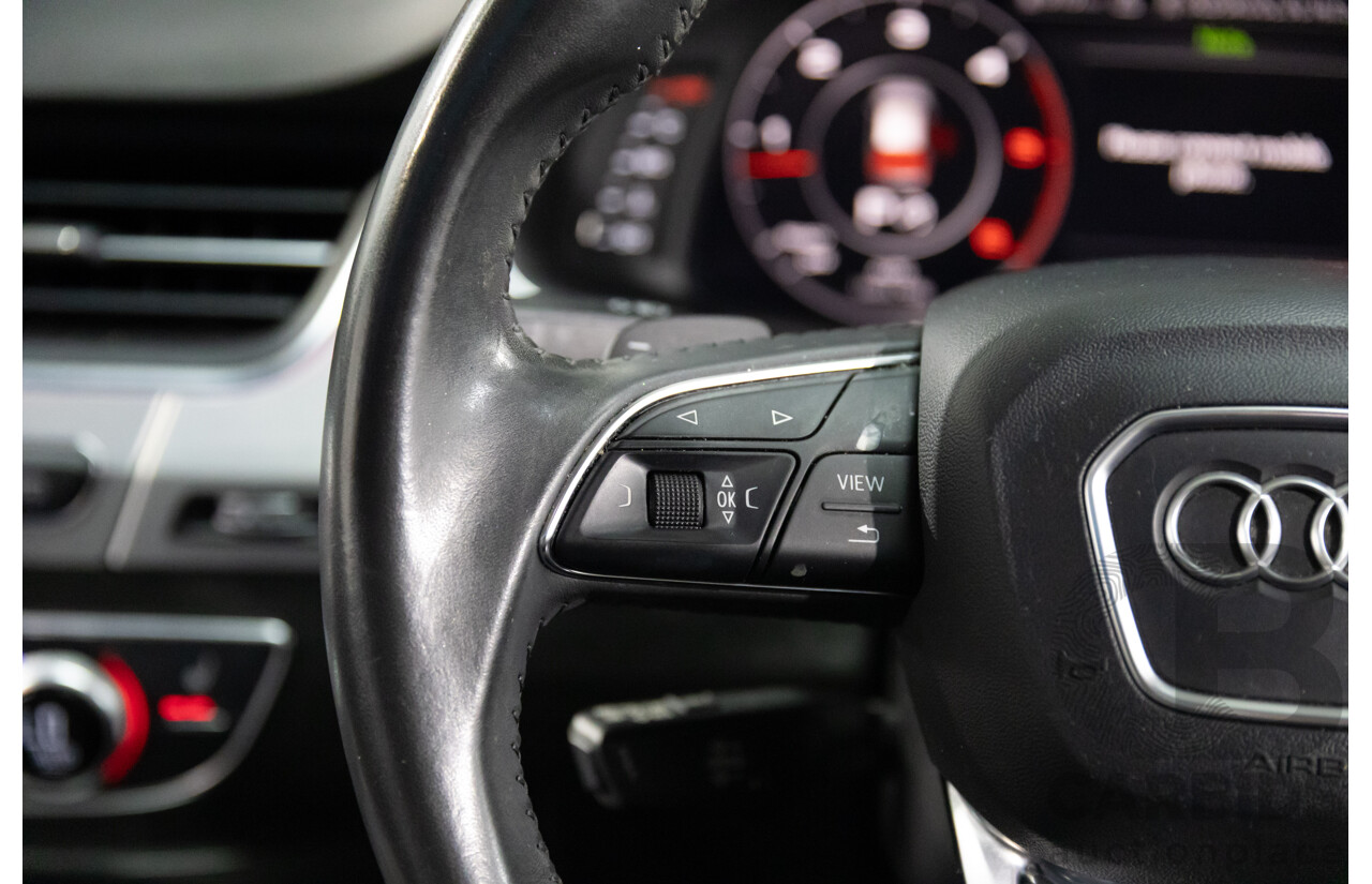 12/2017 Audi Q7 3.0 TDI Quattro (200 kW AWD) 4M MY18 4d Wagon Glacier White Metallic Turbo Diesel V6 3.0L