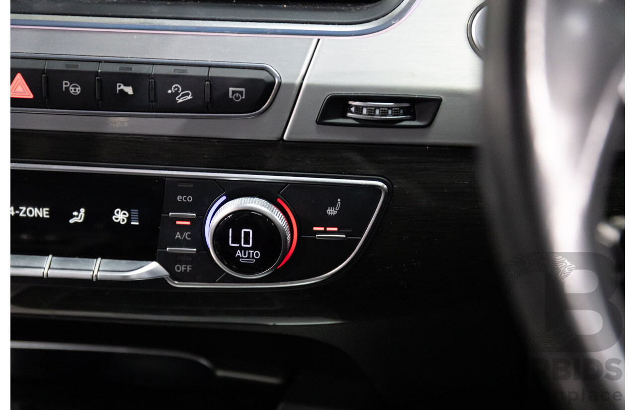 12/2017 Audi Q7 3.0 TDI Quattro (200 kW AWD) 4M MY18 4d Wagon Glacier White Metallic Turbo Diesel V6 3.0L