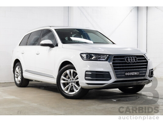 12/2017 Audi Q7 3.0 TDI Quattro (200 kW AWD) 4M MY18 4d Wagon Glacier White Metallic Turbo Diesel V6 3.0L