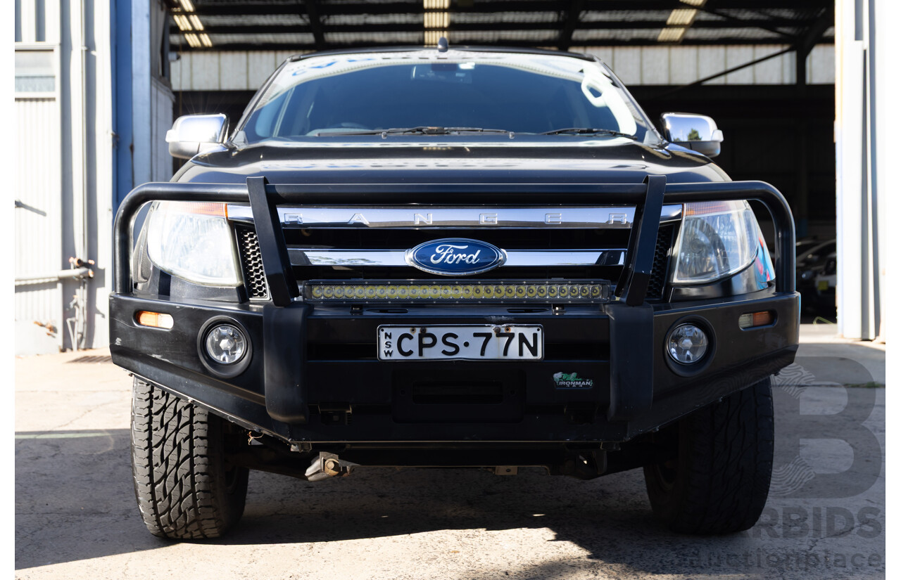 9/2013 Ford Ranger XLT 3.2 (4x4) PX Dual Cab Utility Black Mica Turbo Diesel 3.2L