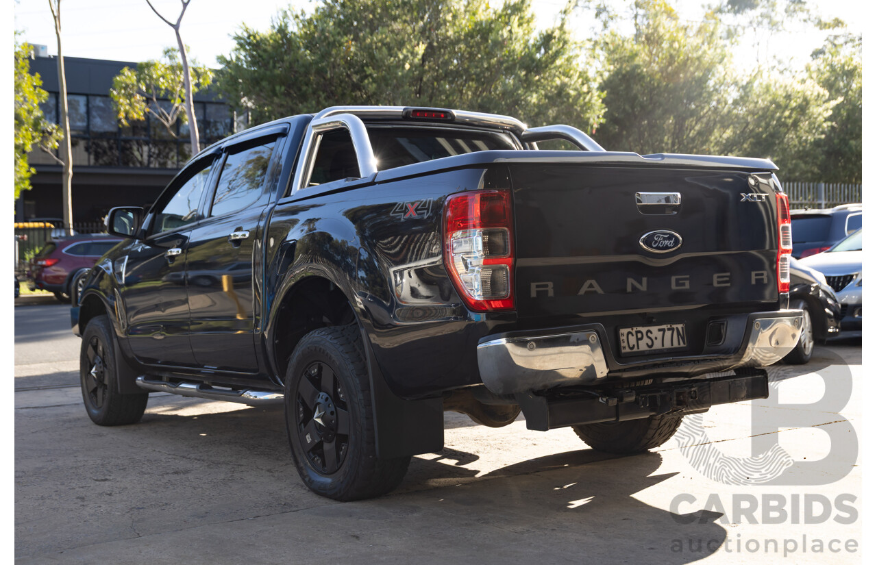 9/2013 Ford Ranger XLT 3.2 (4x4) PX Dual Cab Utility Black Mica Turbo Diesel 3.2L
