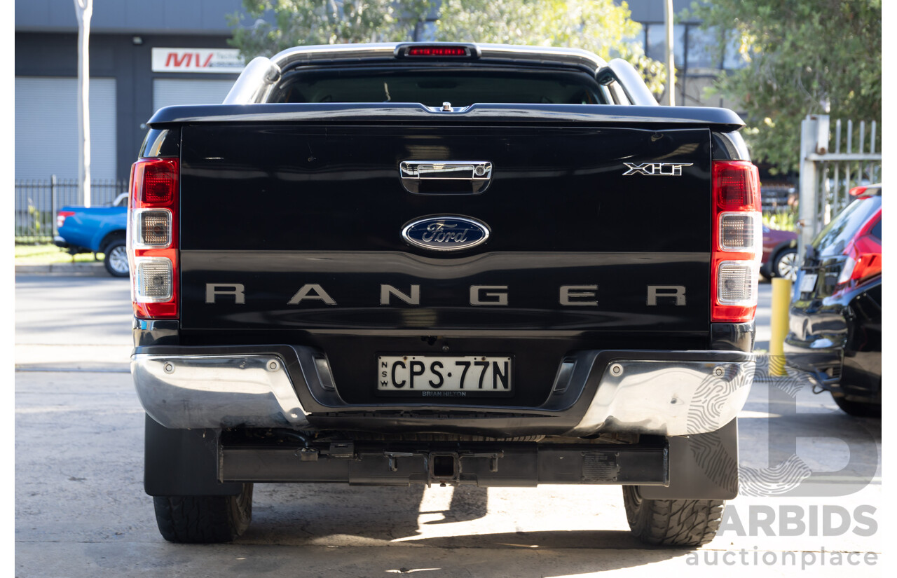 9/2013 Ford Ranger XLT 3.2 (4x4) PX Dual Cab Utility Black Mica Turbo Diesel 3.2L