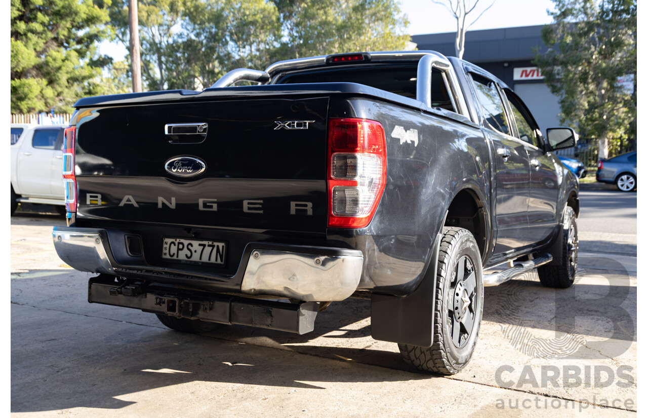 9/2013 Ford Ranger XLT 3.2 (4x4) PX Dual Cab Utility Black Mica Turbo Diesel 3.2L