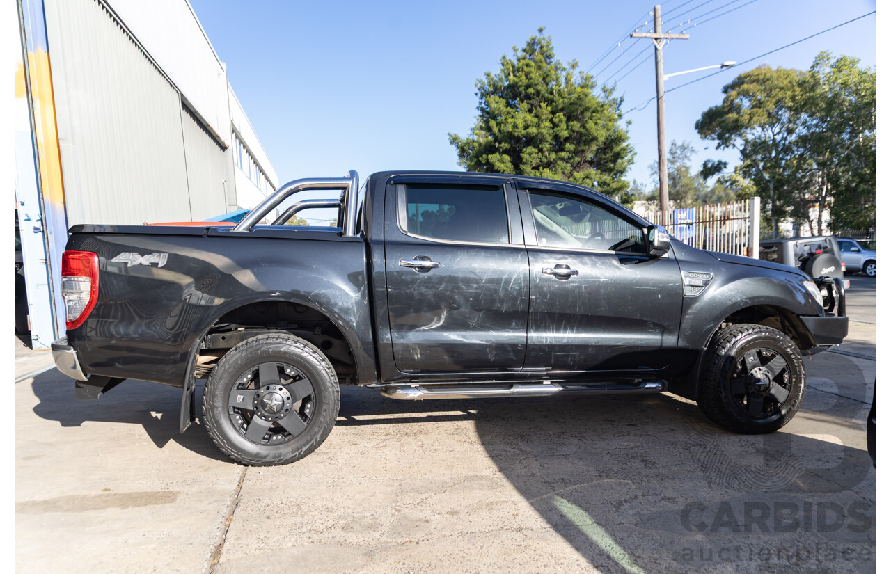9/2013 Ford Ranger XLT 3.2 (4x4) PX Dual Cab Utility Black Mica Turbo Diesel 3.2L