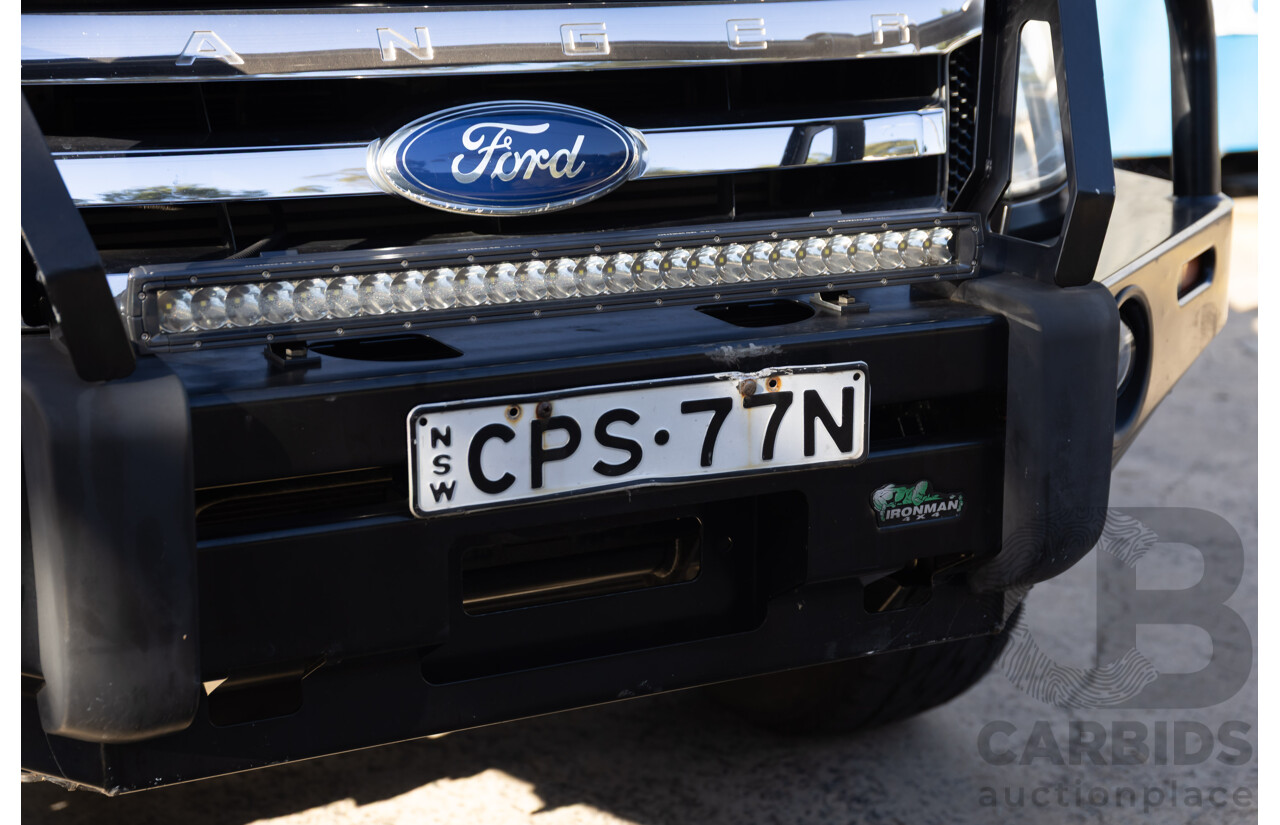 9/2013 Ford Ranger XLT 3.2 (4x4) PX Dual Cab Utility Black Mica Turbo Diesel 3.2L