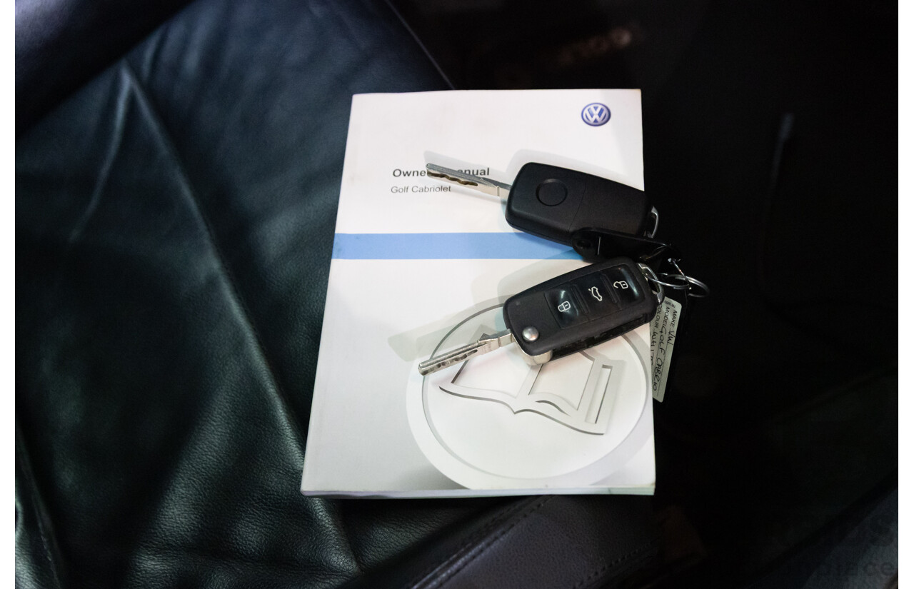 1/2012 Volkswagen Golf 118 TSI 1C 2d Cabriolet Pure White Twincharged 1.4L