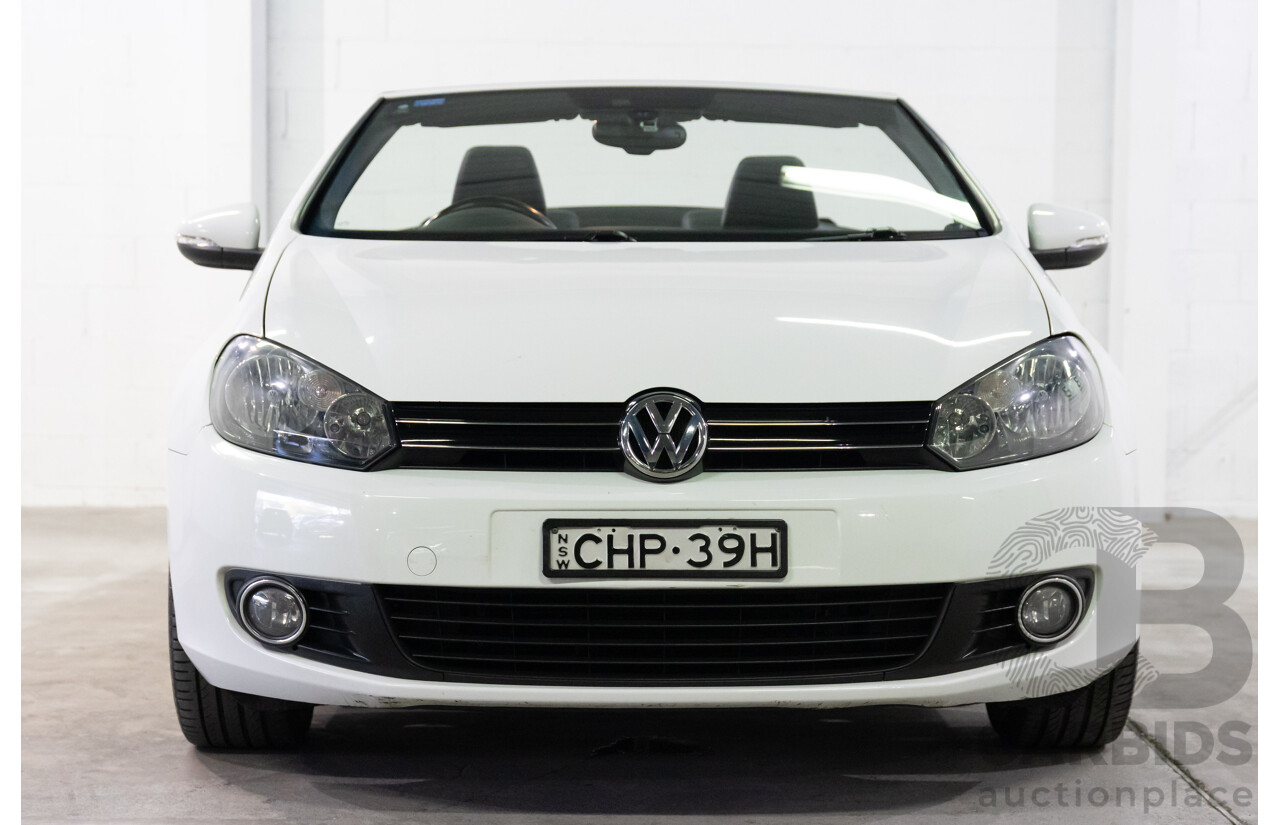 1/2012 Volkswagen Golf 118 TSI 1C 2d Cabriolet Pure White Twincharged 1.4L