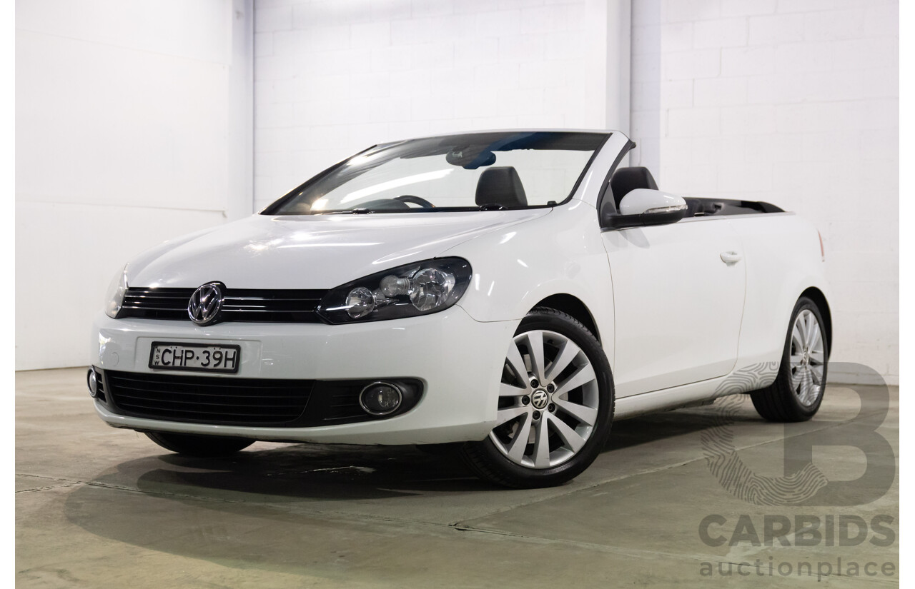 1/2012 Volkswagen Golf 118 TSI 1C 2d Cabriolet Pure White Twincharged 1.4L