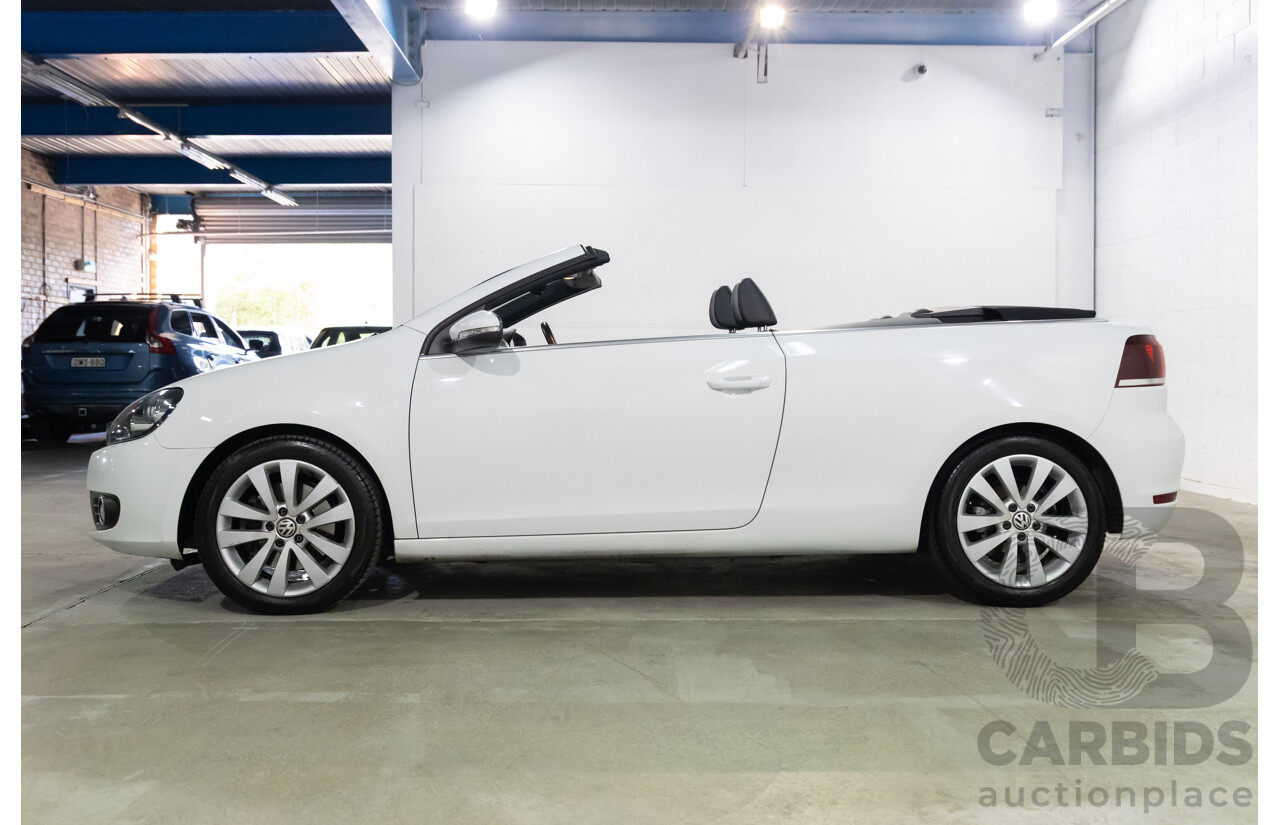 1/2012 Volkswagen Golf 118 TSI 1C 2d Cabriolet Pure White Twincharged 1.4L