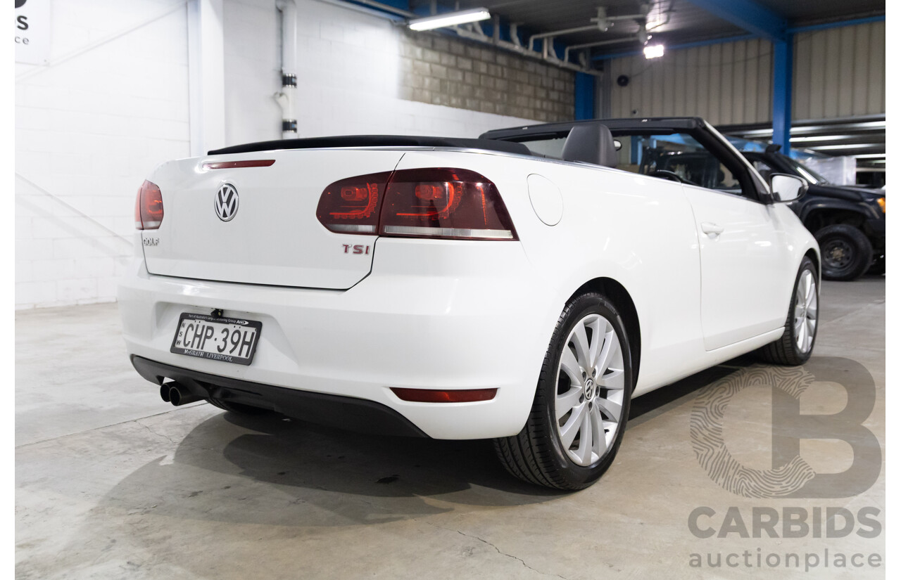1/2012 Volkswagen Golf 118 TSI 1C 2d Cabriolet Pure White Twincharged 1.4L