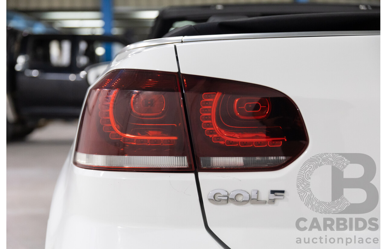 1/2012 Volkswagen Golf 118 TSI 1C 2d Cabriolet Pure White Twincharged 1.4L