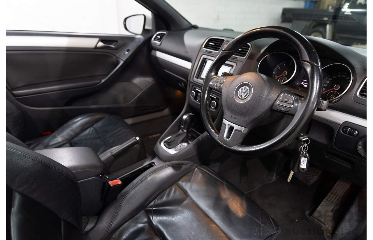 1/2012 Volkswagen Golf 118 TSI 1C 2d Cabriolet Pure White Twincharged 1.4L