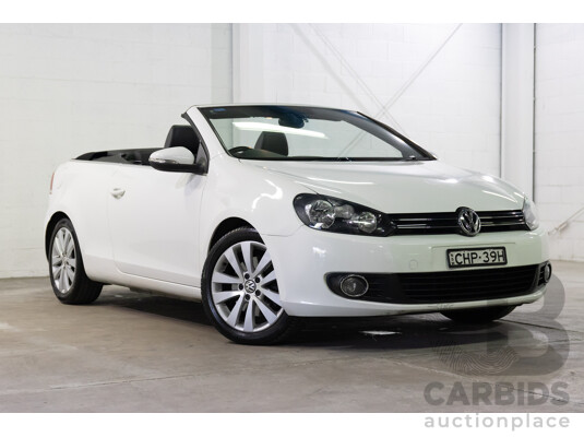 1/2012 Volkswagen Golf 118 TSI 1C 2d Cabriolet Pure White Twincharged 1.4L