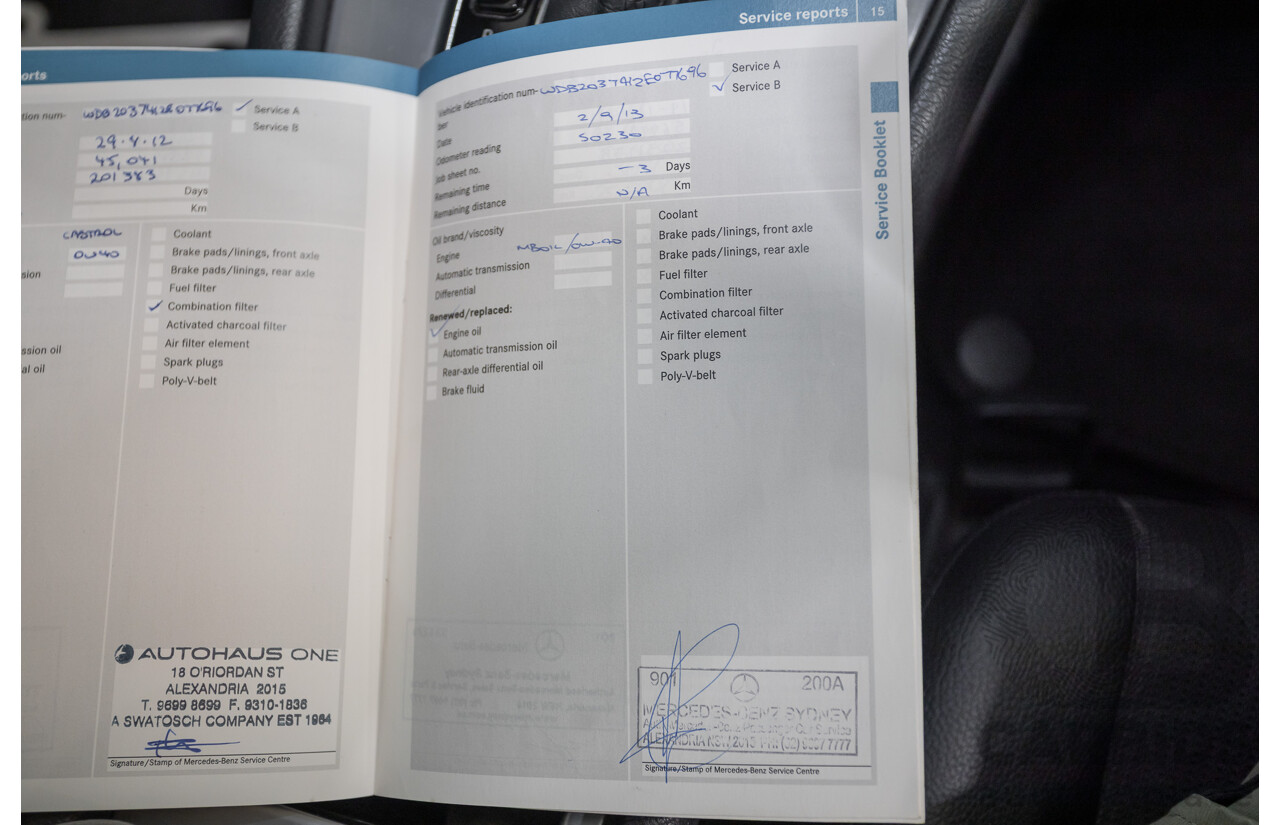 02/2010 Mercedes-Benz CLC200 Kompressor 203 MY10 2D Coupe Solid Black Supercharged 1.8L