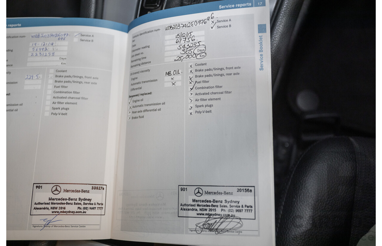 02/2010 Mercedes-Benz CLC200 Kompressor 203 MY10 2D Coupe Solid Black Supercharged 1.8L