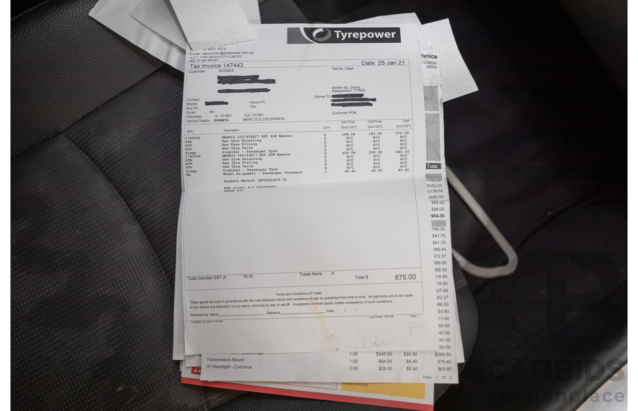 02/2010 Mercedes-Benz CLC200 Kompressor 203 MY10 2D Coupe Solid Black Supercharged 1.8L