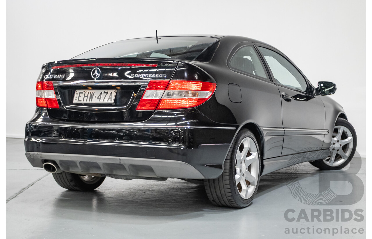 02/2010 Mercedes-Benz CLC200 Kompressor 203 MY10 2D Coupe Solid Black Supercharged 1.8L