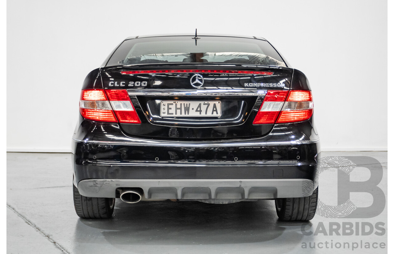 02/2010 Mercedes-Benz CLC200 Kompressor 203 MY10 2D Coupe Solid Black Supercharged 1.8L