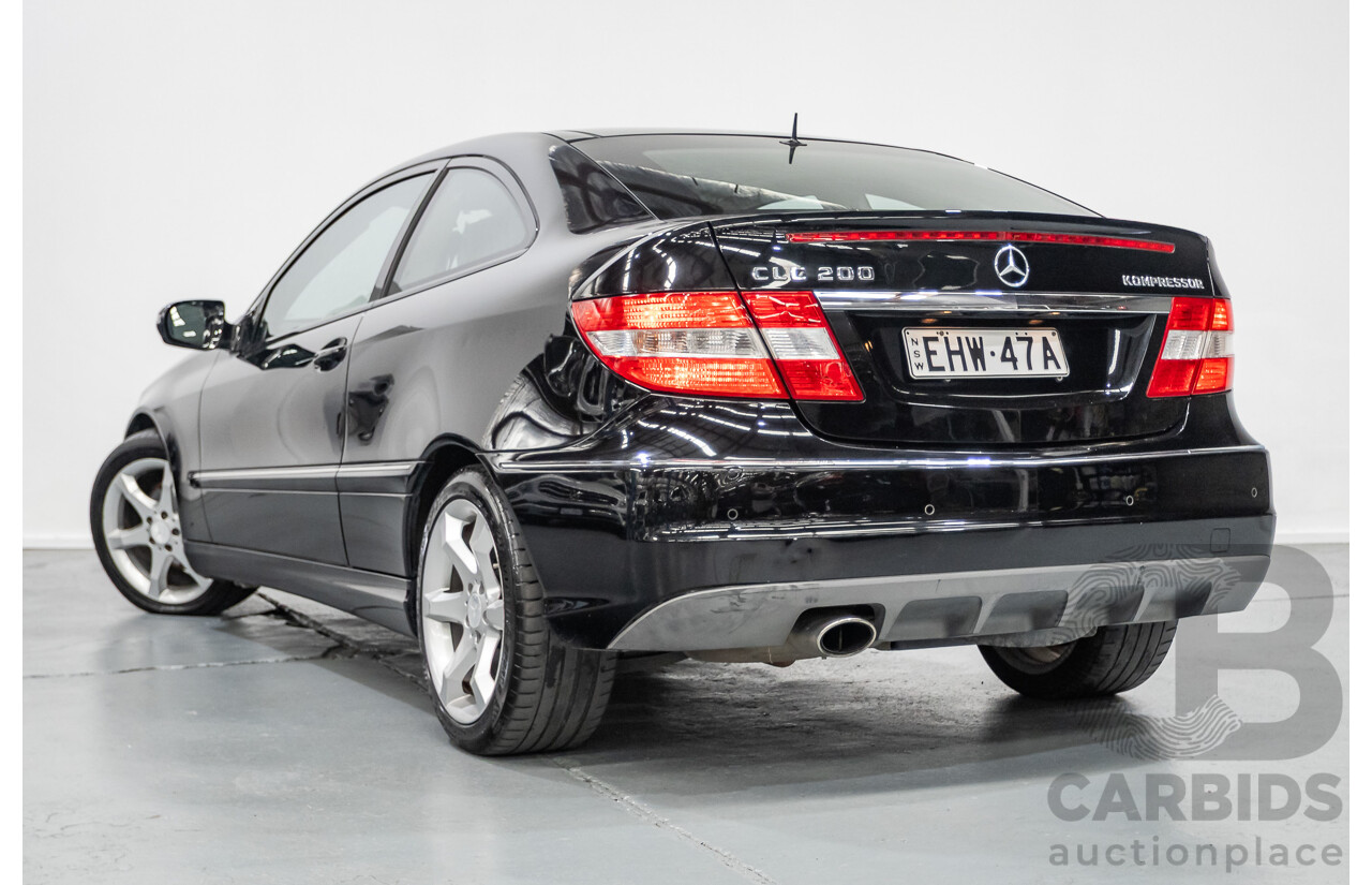 02/2010 Mercedes-Benz CLC200 Kompressor 203 MY10 2D Coupe Solid Black Supercharged 1.8L